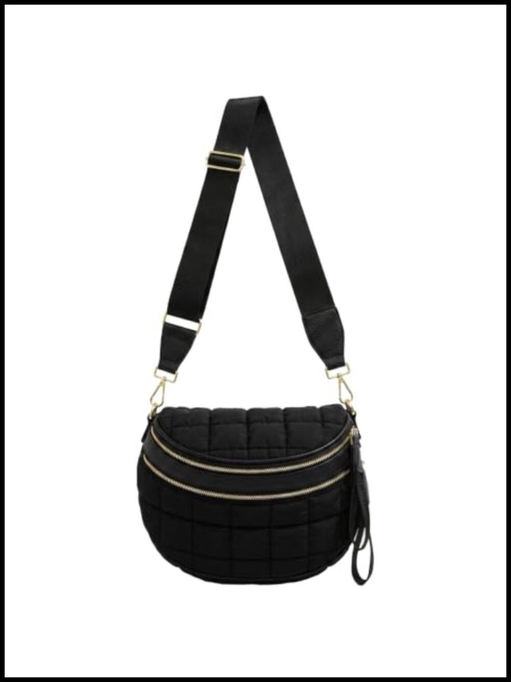 Quilted Nylon Puffer Crossbody Bum Bag Women Travel Fanny Pack